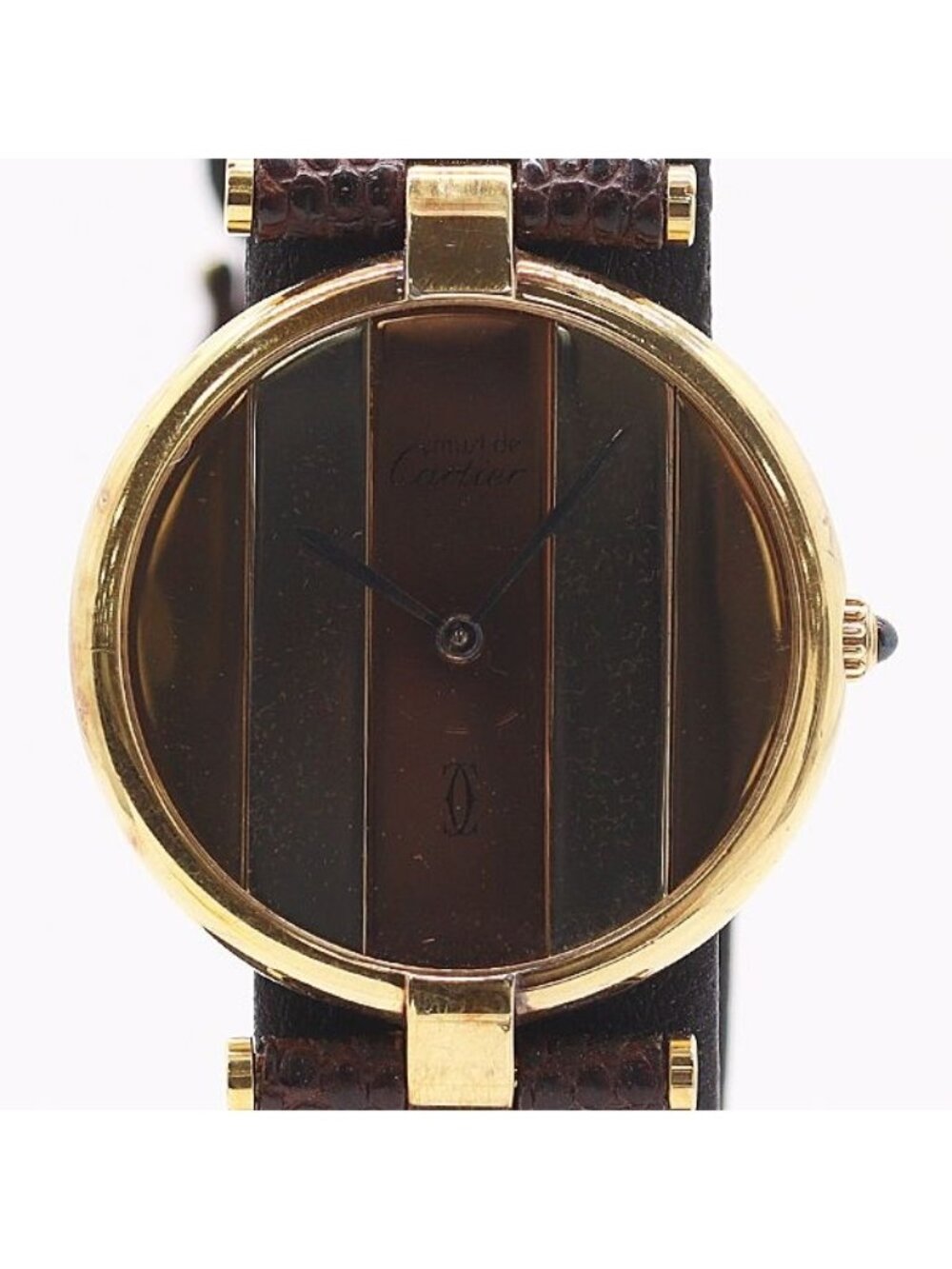 Cartier Must Vendome Vermeil 17 Striped Dial Watch
